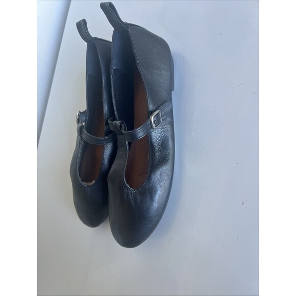 Ulanka Tuli T Strap Mary Jane Black Leather Made In Spain Ballet Flats US 9 - Picture 6 of 9